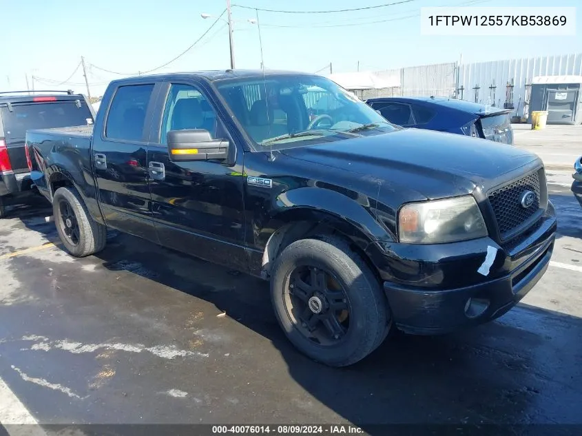 2007 Ford F-150 Lariat/Xlt VIN: 1FTPW12557KB53869 Lot: 40076014