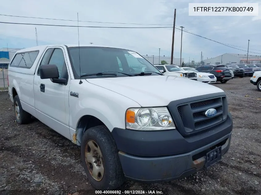 2007 Ford F-150 Stx/Xl/Xlt VIN: 1FTRF12277KB00749 Lot: 40086692