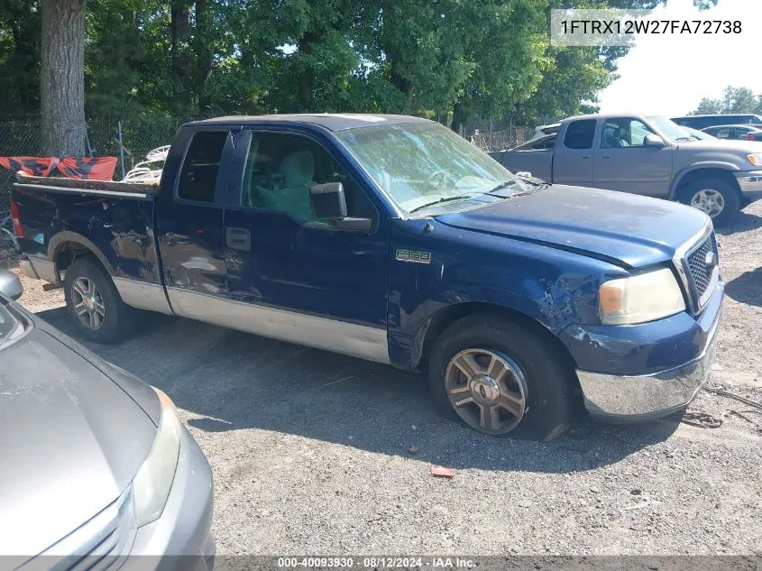 2007 Ford F-150 Stx/Xl/Xlt VIN: 1FTRX12W27FA72738 Lot: 40093930