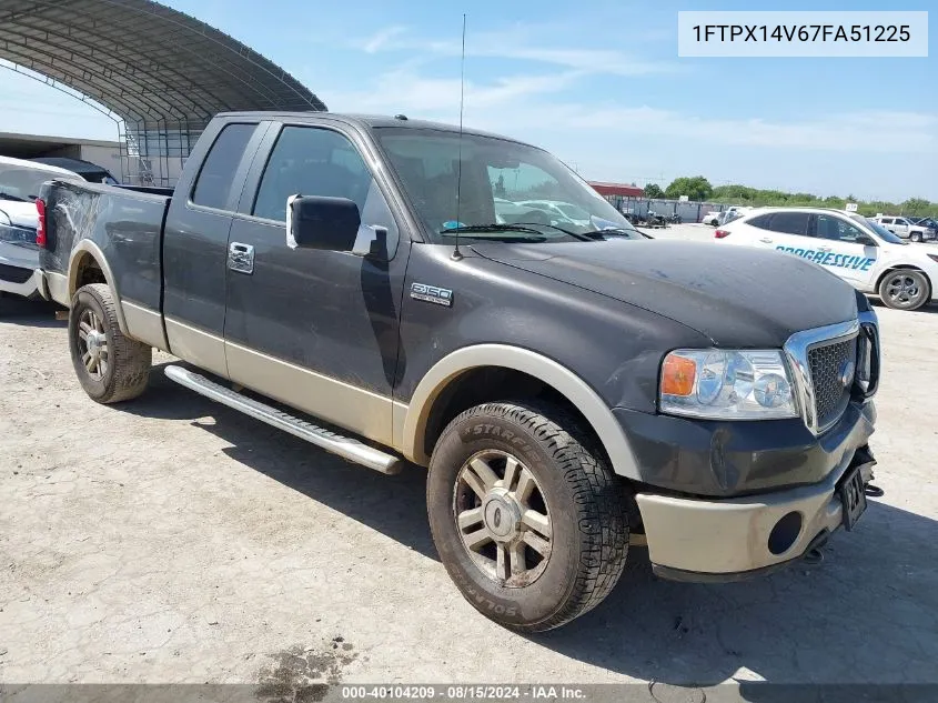 2007 Ford F-150 Fx4/Lariat/Xl/Xlt VIN: 1FTPX14V67FA51225 Lot: 40104209