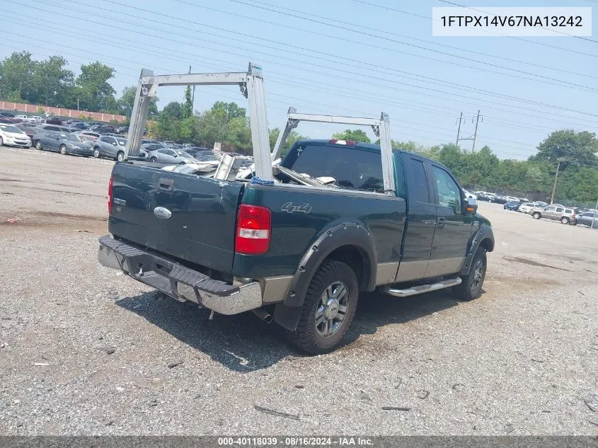 2007 Ford F-150 Fx4/Lariat/Xl/Xlt VIN: 1FTPX14V67NA13242 Lot: 40118039