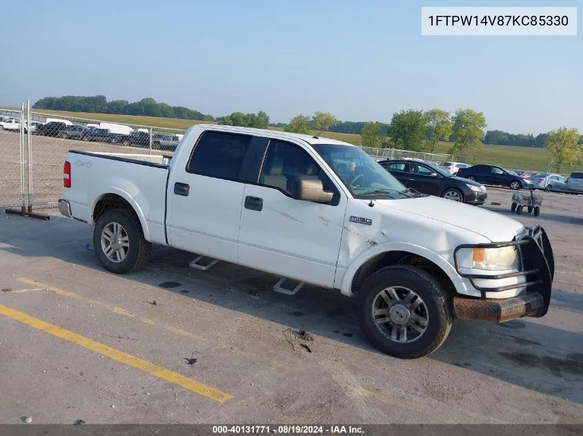 1FTPW14V87KC85330 2007 Ford F-150 Fx4/Lariat/Xlt