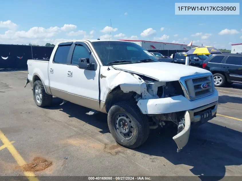 2007 Ford F-150 Fx4/Lariat/Xlt VIN: 1FTPW14V17KC30900 Lot: 40169080