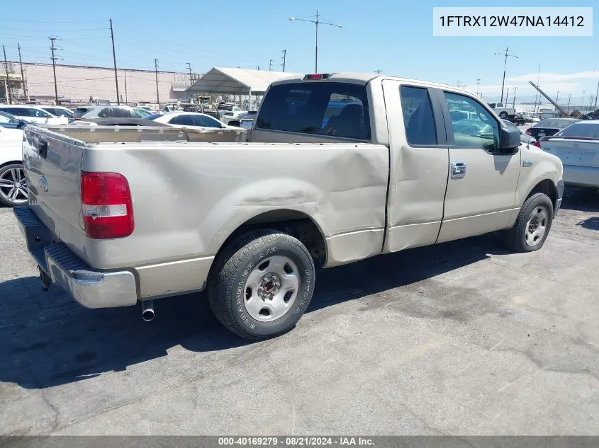 2007 Ford F-150 Stx/Xl/Xlt VIN: 1FTRX12W47NA14412 Lot: 40169279