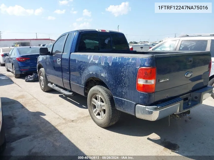 2007 Ford F-150 Stx/Xl/Xlt VIN: 1FTRF12247NA75016 Lot: 40183613