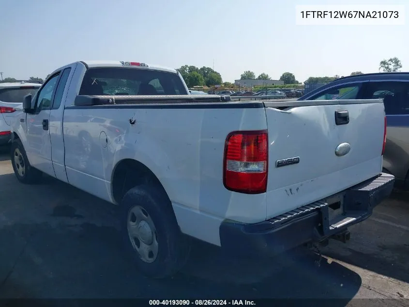 2007 Ford F-150 Stx/Xl/Xlt VIN: 1FTRF12W67NA21073 Lot: 40193090