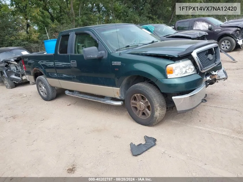 2007 Ford F-150 Fx4/Lariat/Xl/Xlt VIN: 1FTPX14VX7NA12420 Lot: 40202787