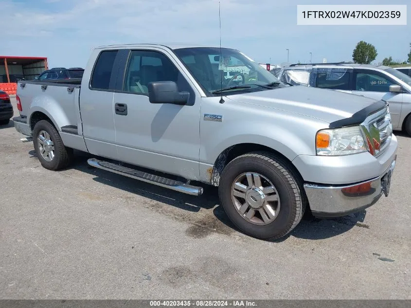 2007 Ford F-150 Stx/Xlt VIN: 1FTRX02W47KD02359 Lot: 40203435