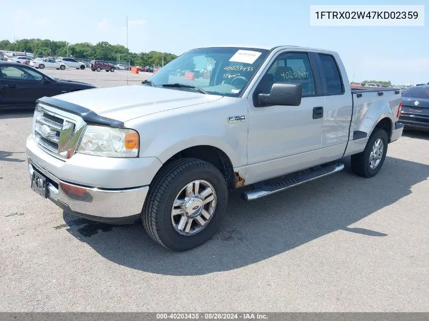 2007 Ford F-150 Stx/Xlt VIN: 1FTRX02W47KD02359 Lot: 40203435