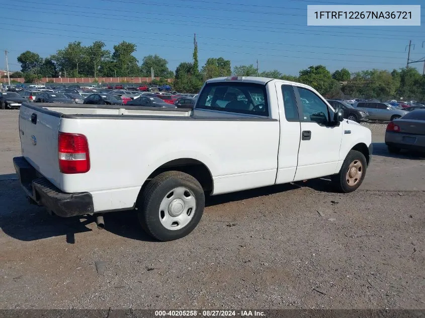 2007 Ford F-150 Stx/Xl/Xlt VIN: 1FTRF12267NA36721 Lot: 40205258