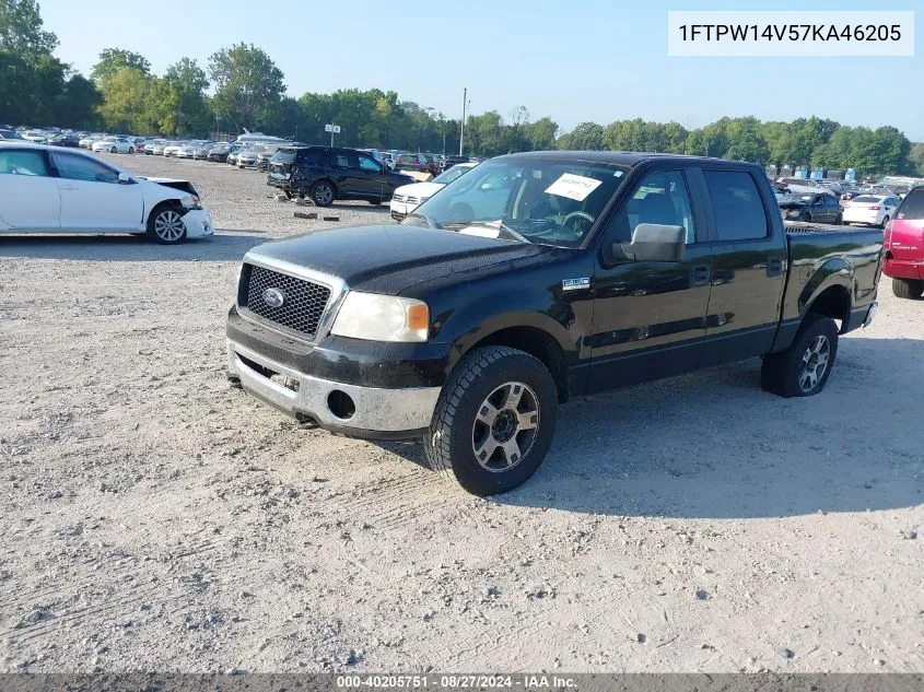 2007 Ford F-150 Fx4/Lariat/Xlt VIN: 1FTPW14V57KA46205 Lot: 40205751