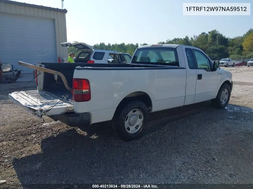 2007 Ford F-150 Stx/Xl/Xlt VIN: 1FTRF12W97NA59512 Lot: 40213834