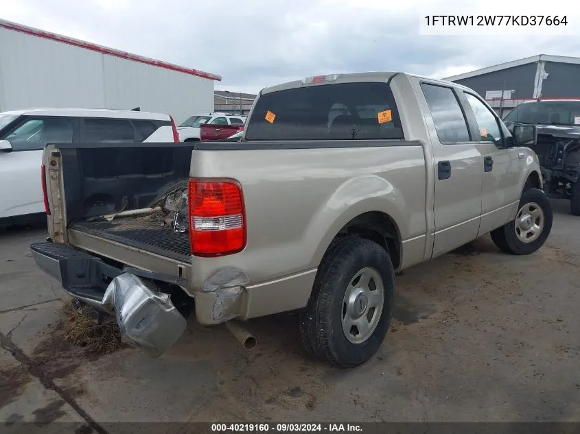 2007 Ford F-150 Xlt VIN: 1FTRW12W77KD37664 Lot: 40219160