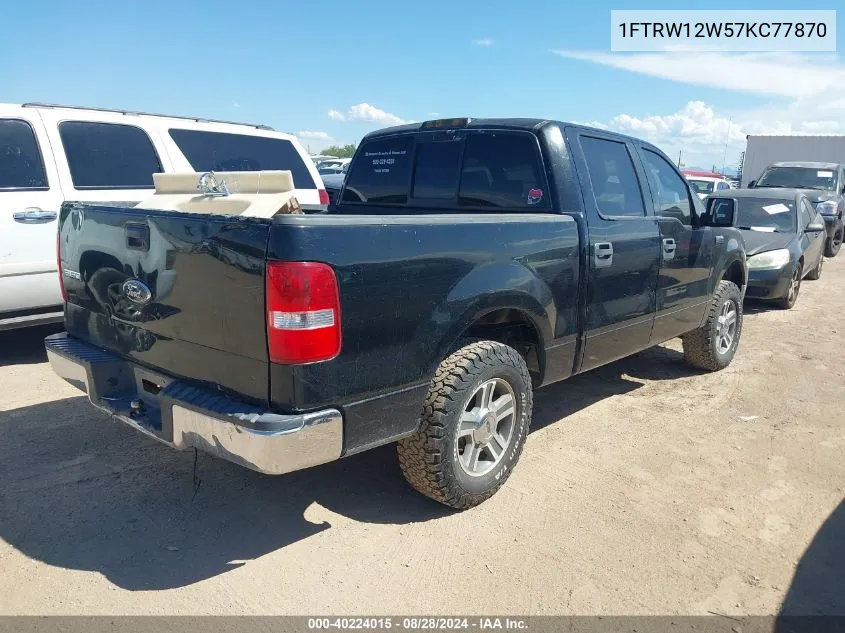 1FTRW12W57KC77870 2007 Ford F-150 Xlt