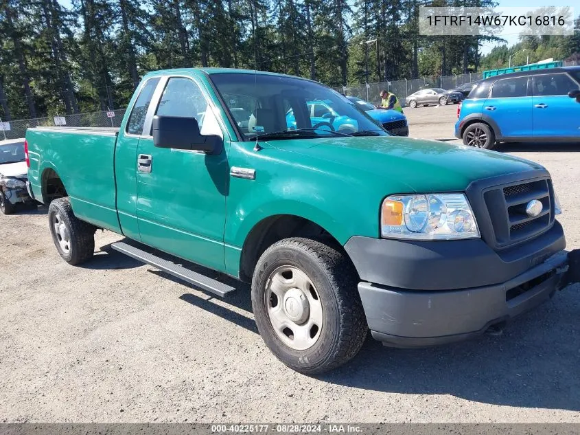 2007 Ford F-150 Stx/Xl/Xlt VIN: 1FTRF14W67KC16816 Lot: 40225177