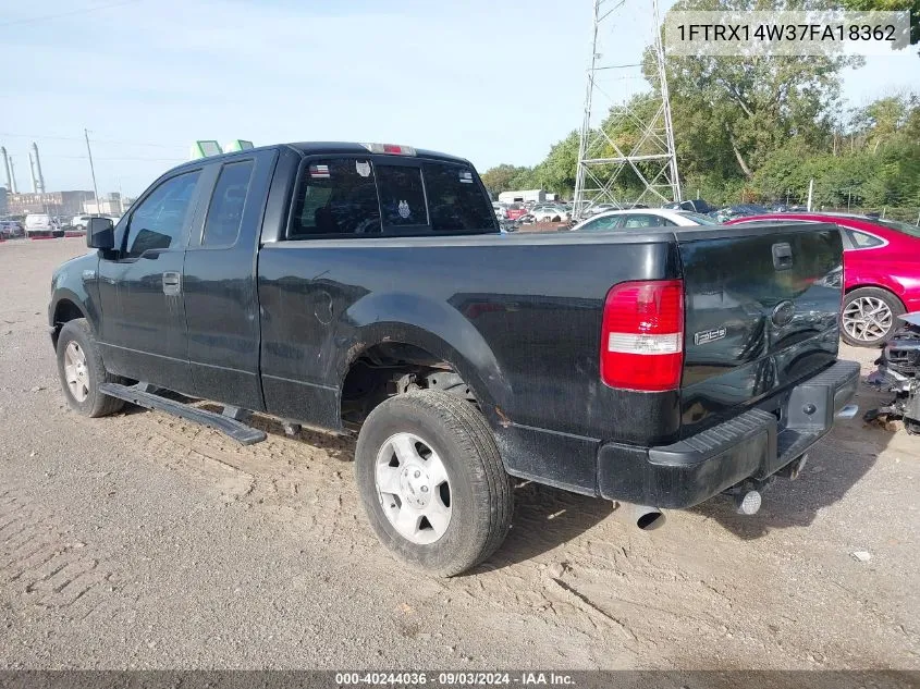 2007 Ford F-150 Fx4/Stx/Xl/Xlt VIN: 1FTRX14W37FA18362 Lot: 40244036