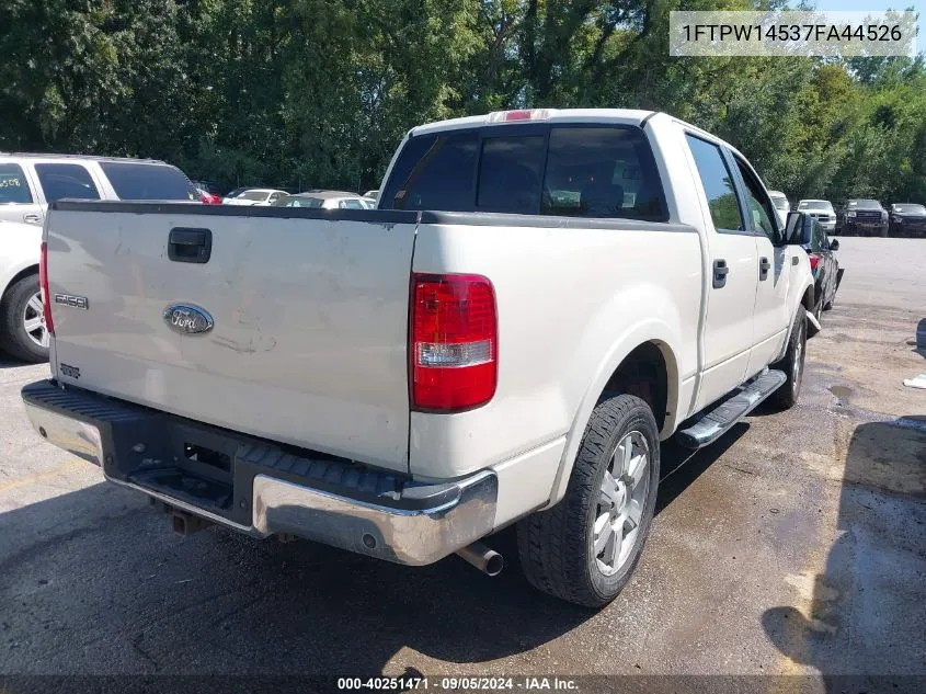 1FTPW14537FA44526 2007 Ford F-150 Fx4/Lariat/Xlt