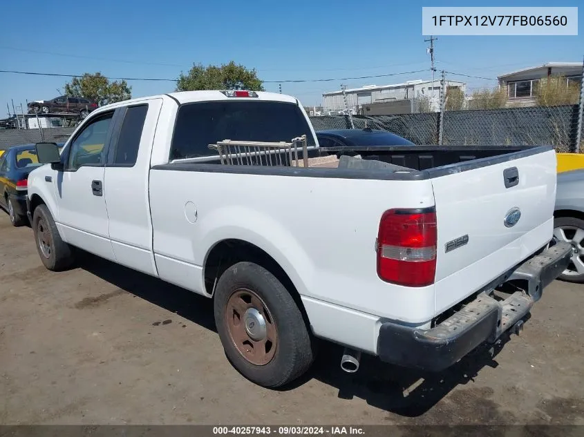 2007 Ford F-150 Lariat/Stx/Xl/Xlt VIN: 1FTPX12V77FB06560 Lot: 40257943