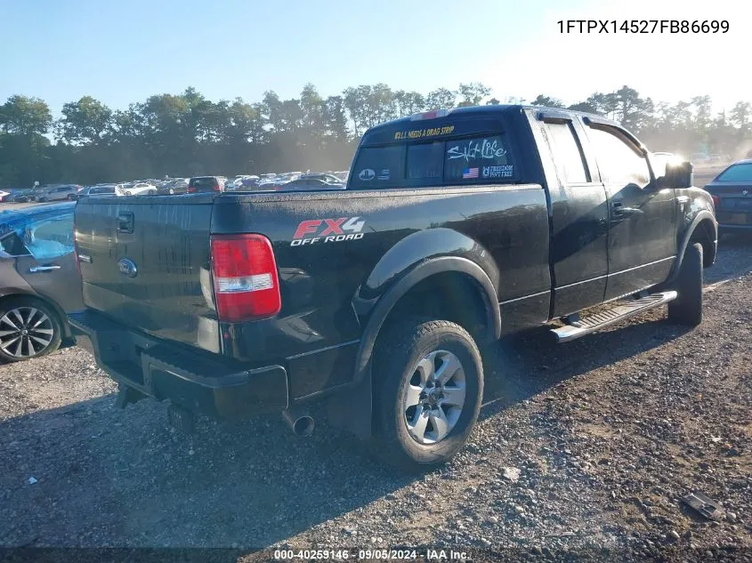 2007 Ford F150 VIN: 1FTPX14527FB86699 Lot: 40259146