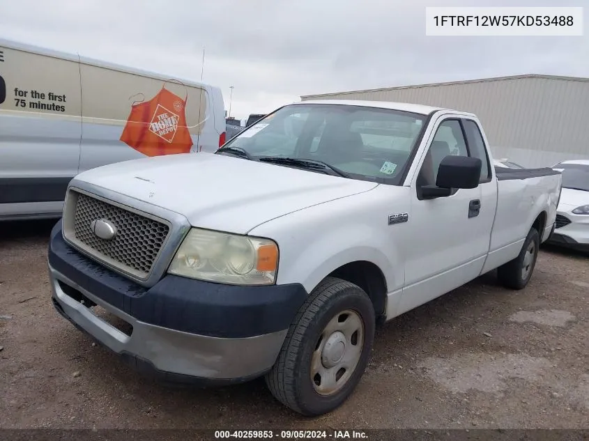 2007 Ford F-150 Stx/Xl/Xlt VIN: 1FTRF12W57KD53488 Lot: 40259853