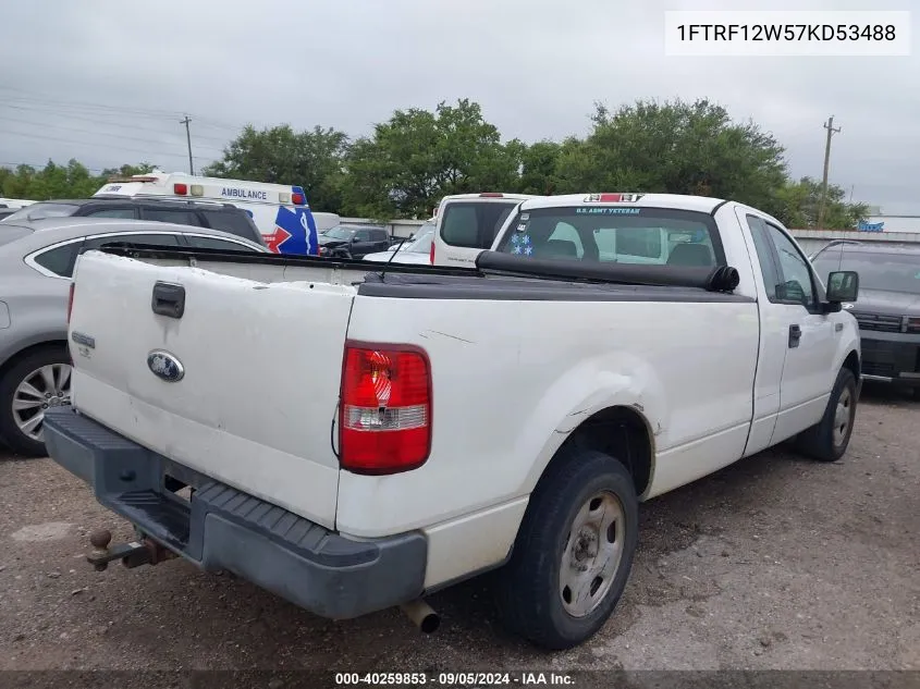 2007 Ford F-150 Stx/Xl/Xlt VIN: 1FTRF12W57KD53488 Lot: 40259853