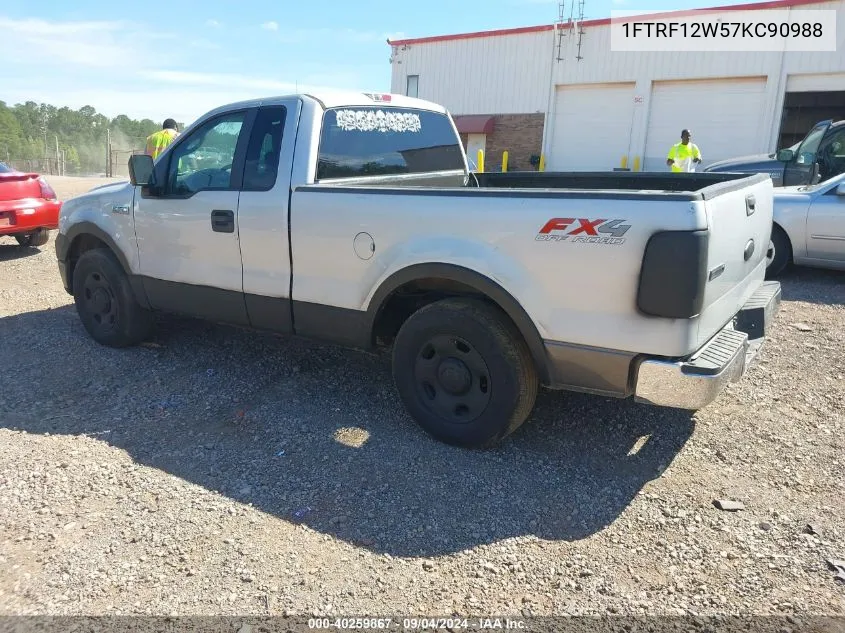 2007 Ford F-150 Stx/Xl/Xlt VIN: 1FTRF12W57KC90988 Lot: 40259867