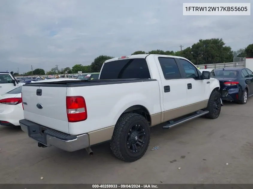 1FTRW12W17KB55605 2007 Ford F-150 Xlt