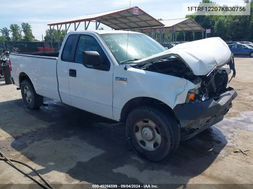 2007 Ford F-150 Stx/Xl/Xlt VIN: 1FTRF12207KB30756 Lot: 40266599