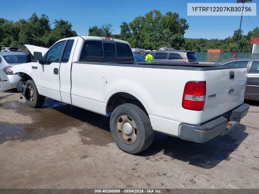 2007 Ford F-150 Stx/Xl/Xlt VIN: 1FTRF12207KB30756 Lot: 40266599