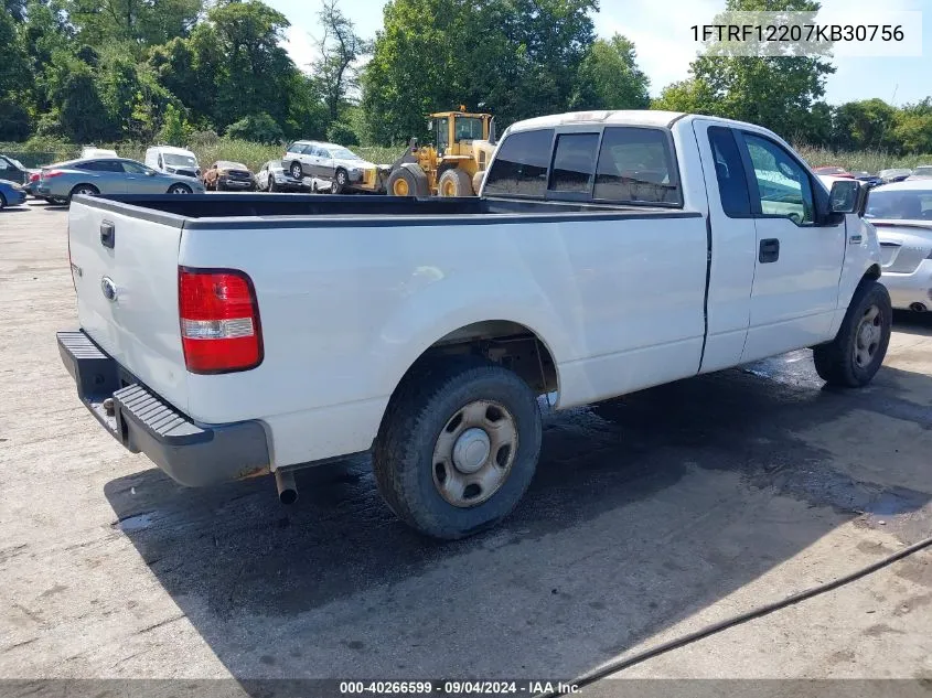 2007 Ford F-150 Stx/Xl/Xlt VIN: 1FTRF12207KB30756 Lot: 40266599