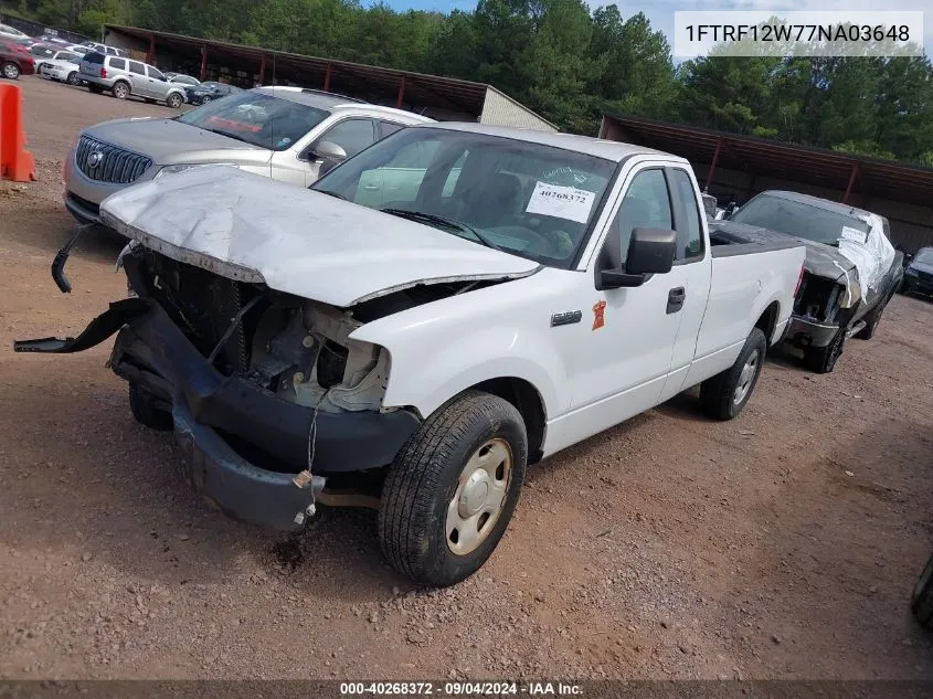 2007 Ford F-150 Stx/Xl/Xlt VIN: 1FTRF12W77NA03648 Lot: 40268372