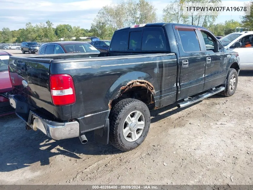 2007 Ford F-150 Fx4/Lariat/Xlt VIN: 1FTPW14V07FA19678 Lot: 40286400