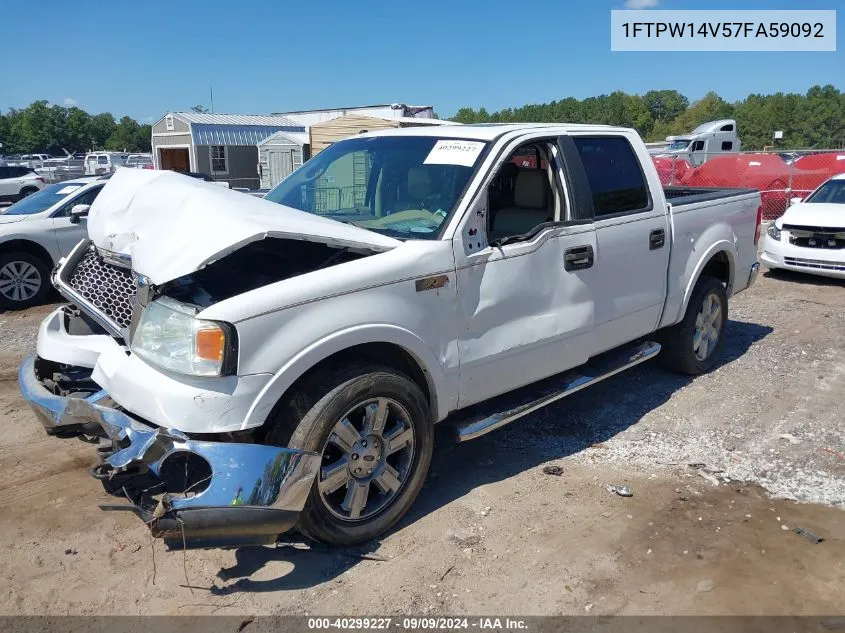 2007 Ford F-150 Fx4/Lariat/Xlt VIN: 1FTPW14V57FA59092 Lot: 40299227