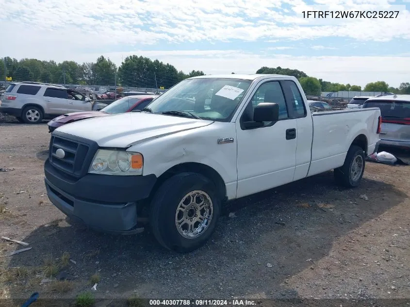 2007 Ford F150 VIN: 1FTRF12W67KC25227 Lot: 40307788