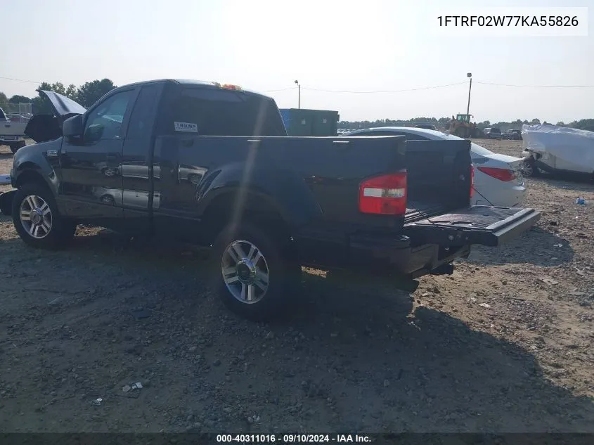 1FTRF02W77KA55826 2007 Ford F-150 Stx/Xlt