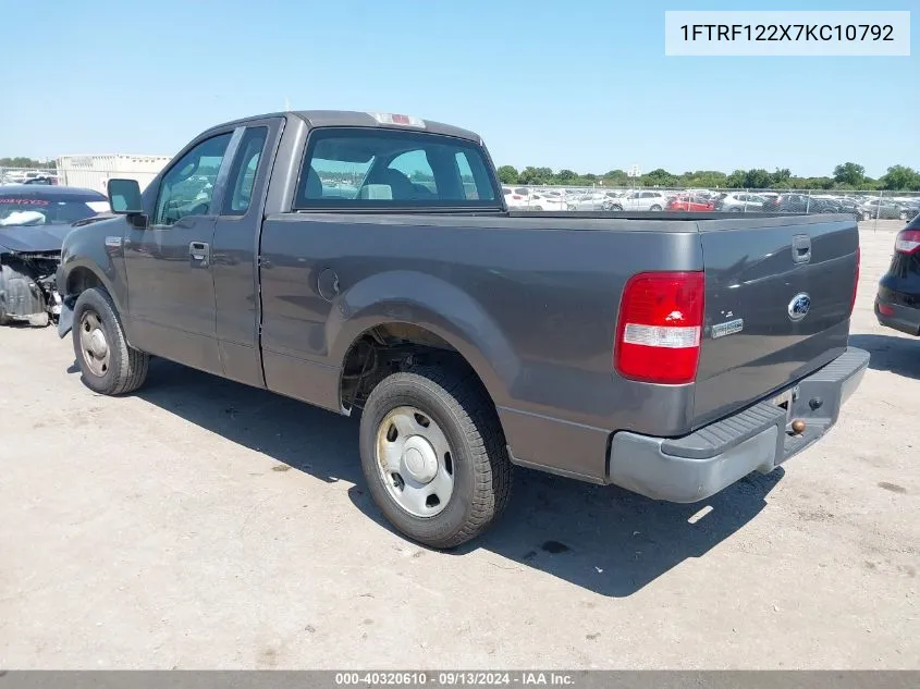 1FTRF122X7KC10792 2007 Ford F-150 Stx/Xl/Xlt