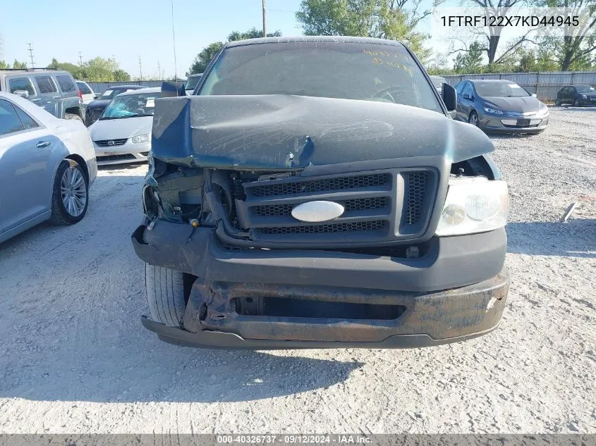 2007 Ford F-150 Stx/Xl/Xlt VIN: 1FTRF122X7KD44945 Lot: 40326737