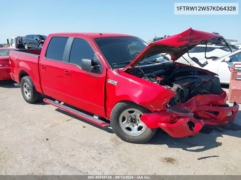 2007 Ford F-150 Xlt VIN: 1FTRW12W57KD64328 Lot: 40335135