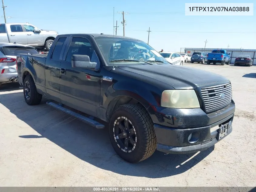 2007 Ford F150 VIN: 1FTPX12V07NA03888 Lot: 40336291