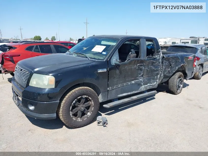 2007 Ford F150 VIN: 1FTPX12V07NA03888 Lot: 40336291