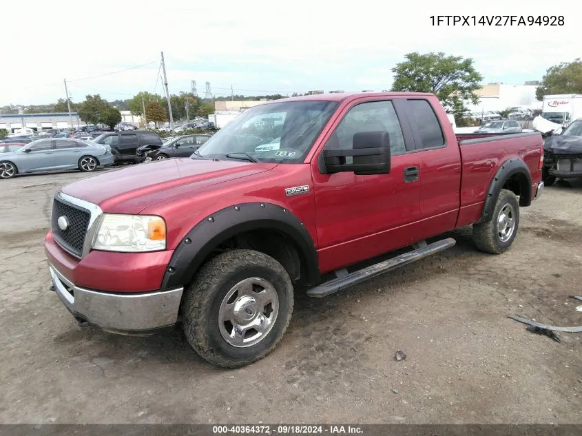 1FTPX14V27FA94928 2007 Ford F-150 Fx4/Lariat/Xl/Xlt