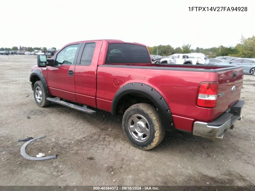 1FTPX14V27FA94928 2007 Ford F-150 Fx4/Lariat/Xl/Xlt