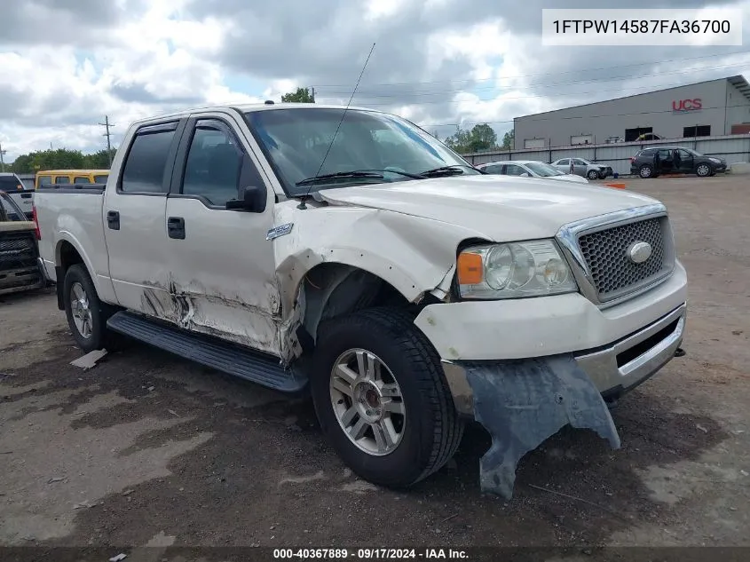 1FTPW14587FA36700 2007 Ford F-150 Fx4/Lariat/Xlt