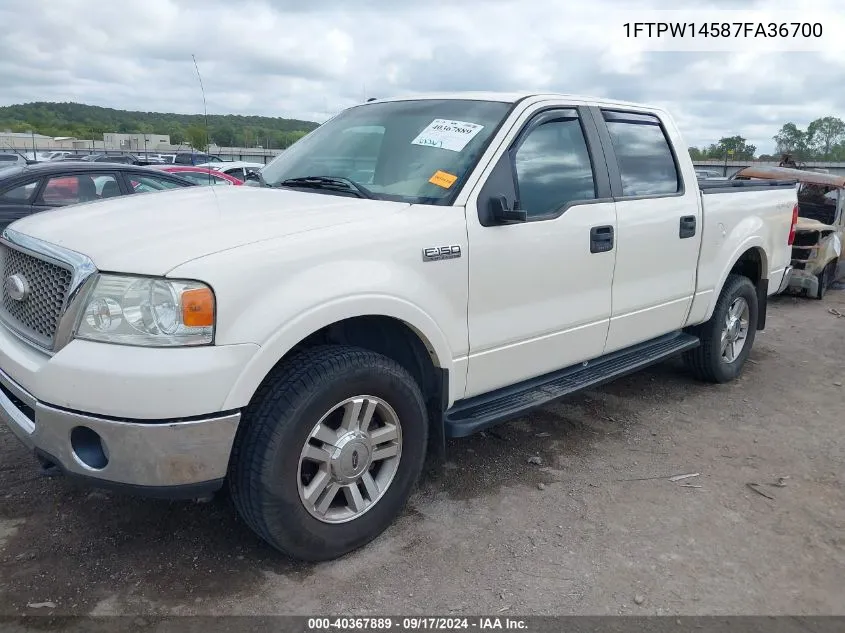 1FTPW14587FA36700 2007 Ford F-150 Fx4/Lariat/Xlt