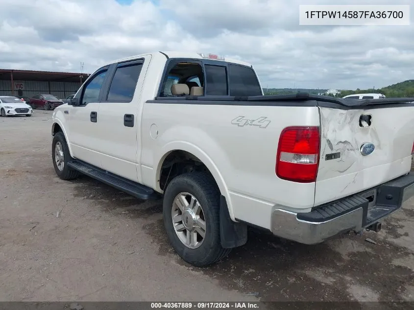 1FTPW14587FA36700 2007 Ford F-150 Fx4/Lariat/Xlt