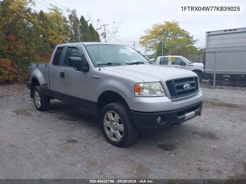 2007 Ford F-150 Stx/Xlt VIN: 1FTRX04W77KB39025 Lot: 40423796