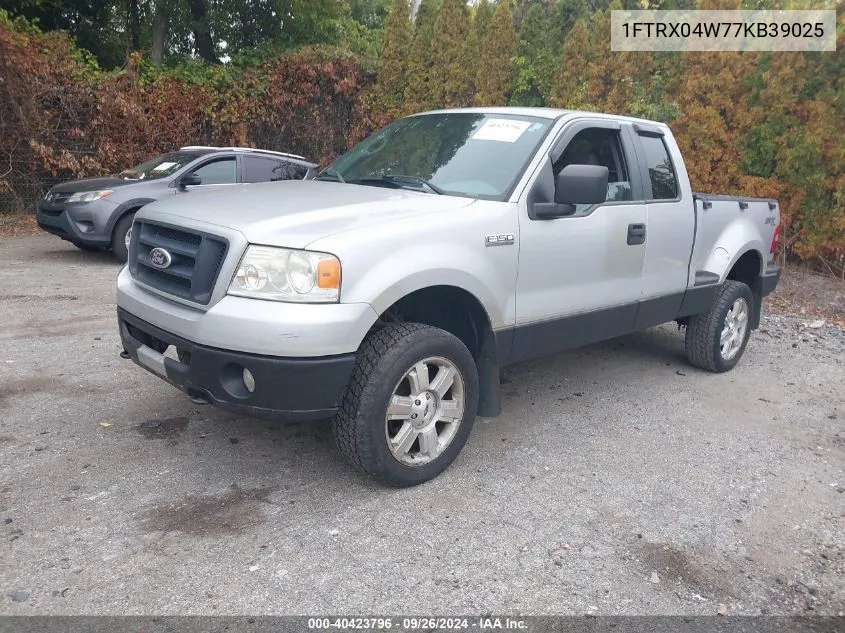 2007 Ford F-150 Stx/Xlt VIN: 1FTRX04W77KB39025 Lot: 40423796