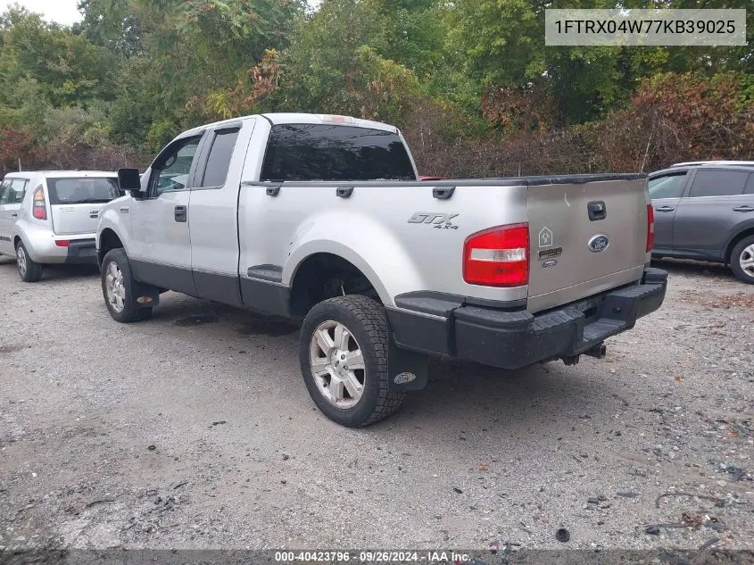 2007 Ford F-150 Stx/Xlt VIN: 1FTRX04W77KB39025 Lot: 40423796