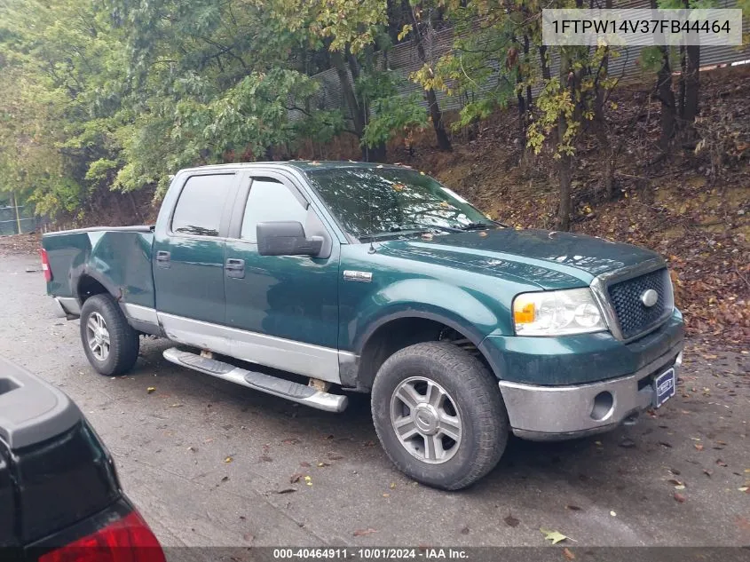 2007 Ford F150 Supercrew VIN: 1FTPW14V37FB44464 Lot: 40464911