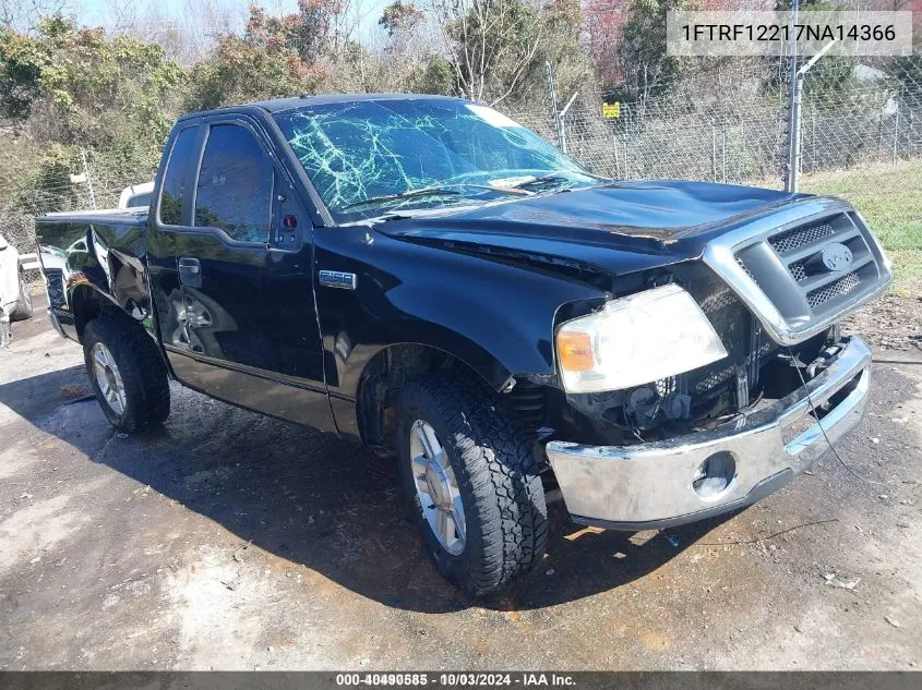 2007 Ford F-150 Stx/Xl/Xlt VIN: 1FTRF12217NA14366 Lot: 40490585